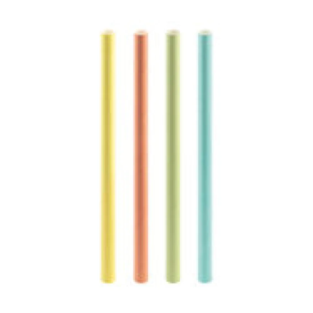 Trinkhalme aus Papier für Bubble Tea, pastellbunt O12mm 21cm, 50 Stk.