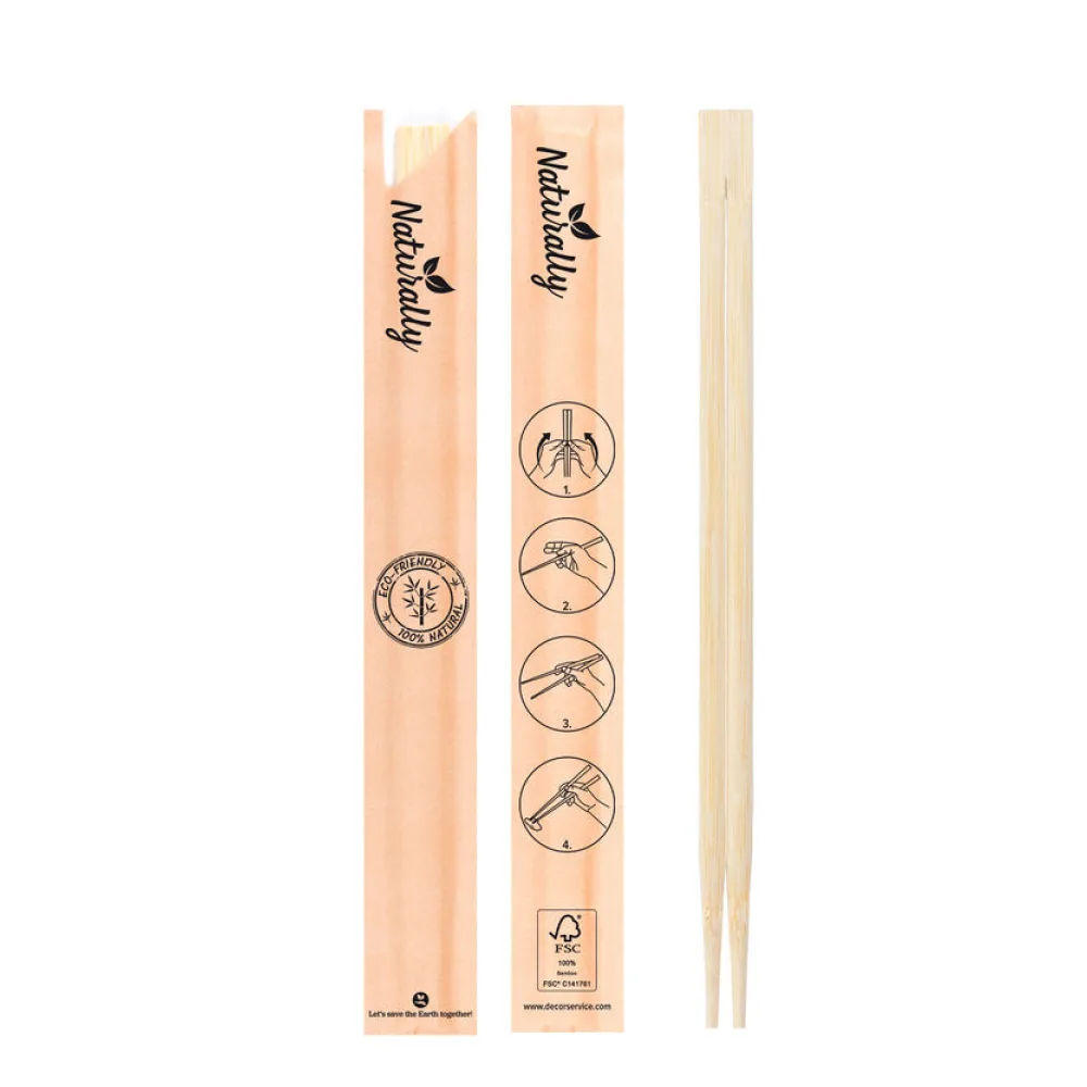 Essstäbchen "Asia" aus Bambus, 23cm, 50 Paar – Bild 2
