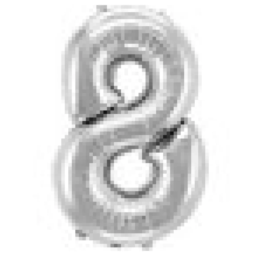 Folienballon Zahlenballon "Zahl 8" silber ca. 81cm, 1 Stk. – Bild 4