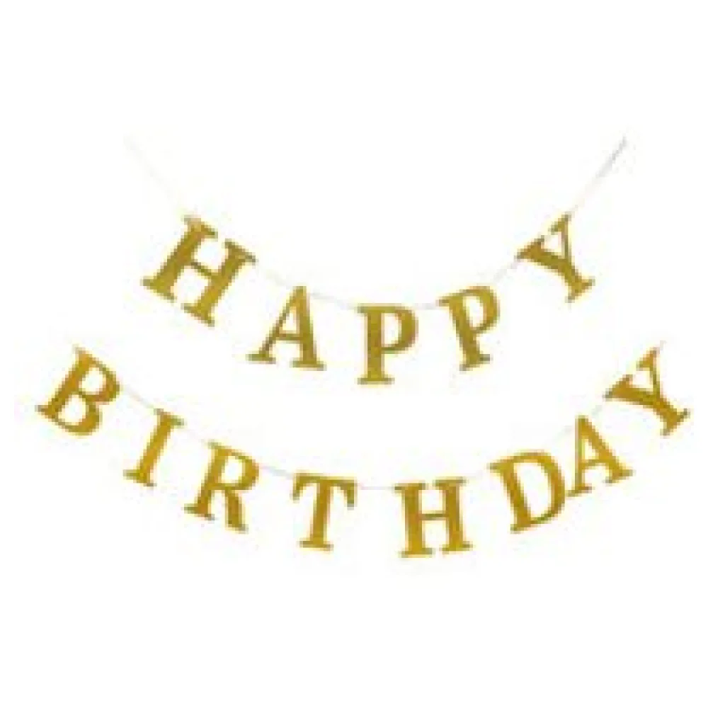 Buchstaben-Girlande "Happy Birthday", gold, 5 m, 1 Stk. – Bild 3