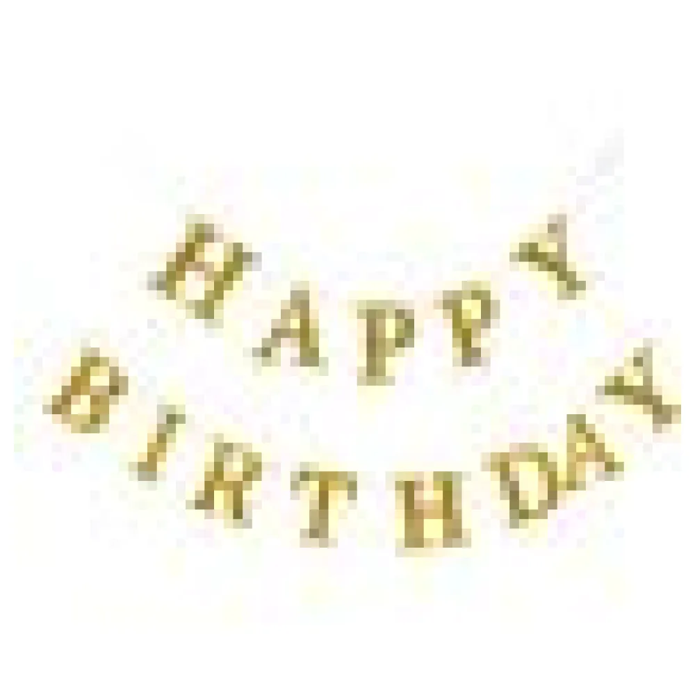 Buchstaben-Girlande "Happy Birthday", gold, 5 m, 1 Stk. – Bild 4