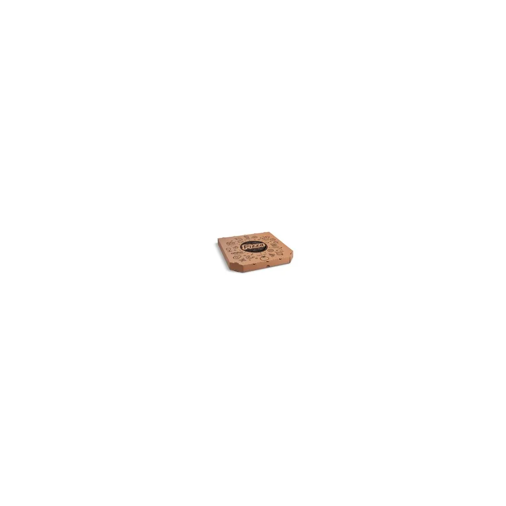 Pizzakarton aus Mikrowellpappe mit neutralem Motiv, 32 x 32 x 3 cm, 100 Stk.