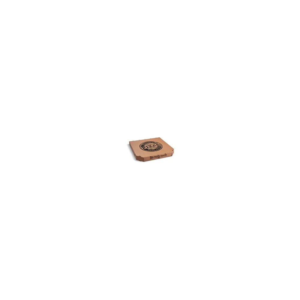 Pizzakarton aus Mikrowellpappe mit neutralem Motiv, 33 x 33 x 3 cm, 100 Stk.