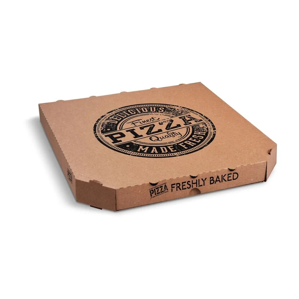 Pizzakarton aus Mikrowellpappe mit neutralem Motiv, 33 x 33 x 3 cm, 100 Stk. – Bild 2