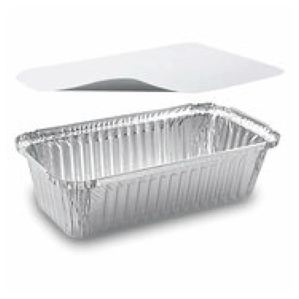 Alu-Servierschalen Menüschale inkl Deckel 900ml 218x114x54mm, 5 Stk.