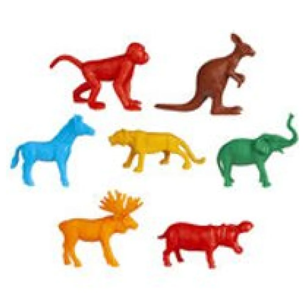 Wildtiere, bunt, ca. 6 cm, 12 Motive, 45 Stk. – Bild 3