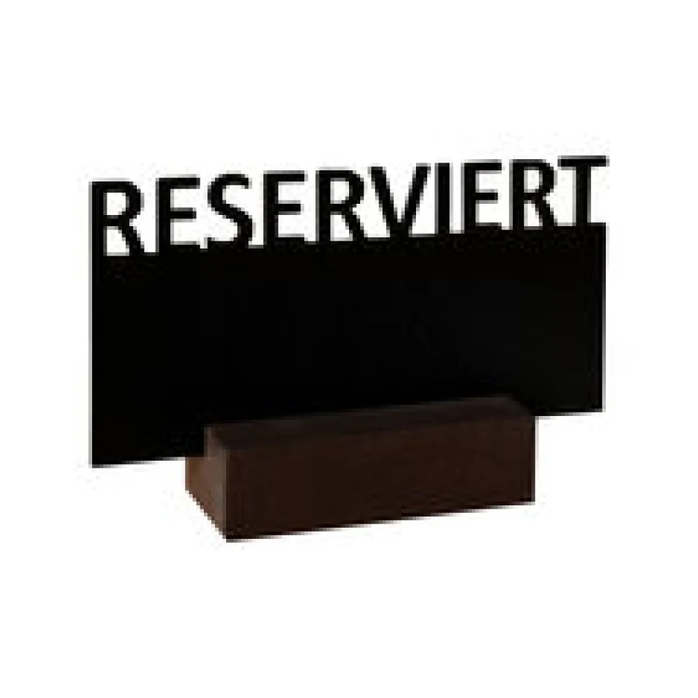 Tisch-Kreidetafel "Reserviert", dunkelbraun, 17.5x10.5x5cm, 1 Stk.