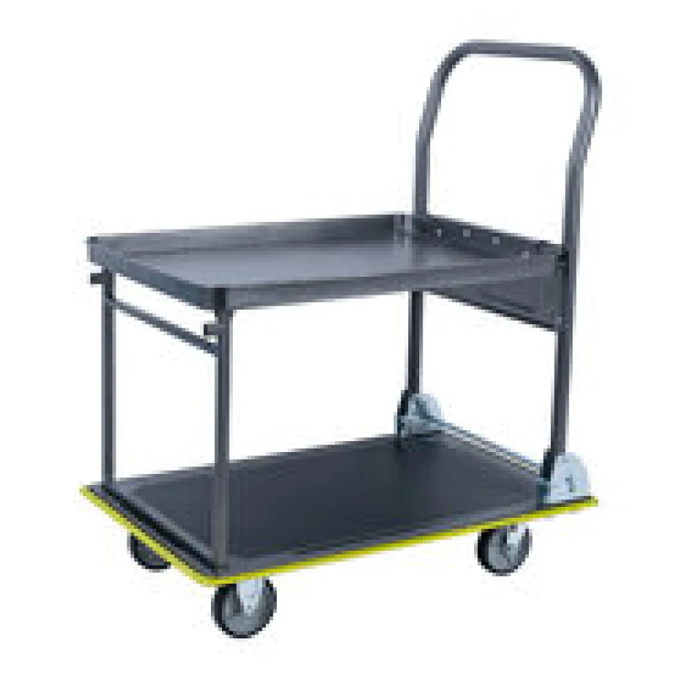 Transportwagen Plattformwagen Tischwagen 735 x 470 x 830 mm, für max. 150 kg schwarz