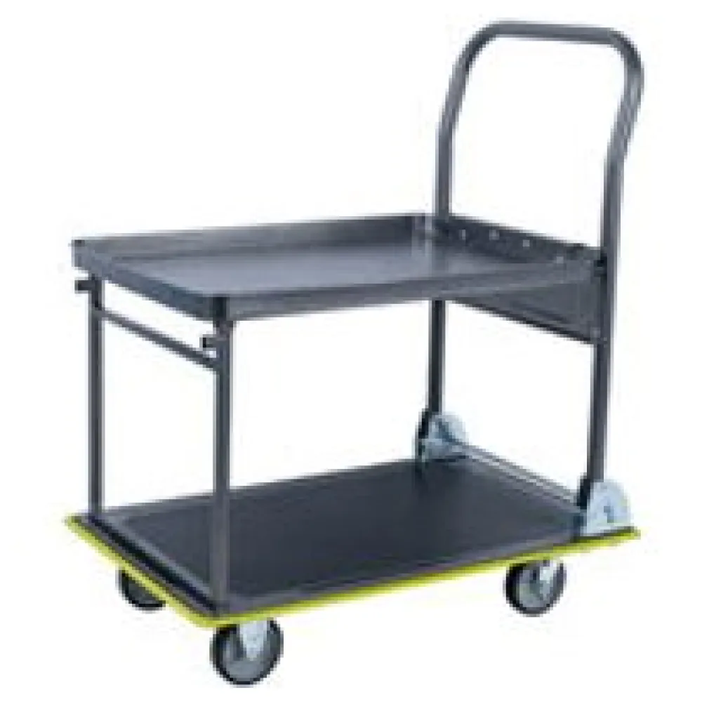 Transportwagen Plattformwagen Tischwagen 735 x 470 x 830 mm, für max. 150 kg schwarz – Bild 3