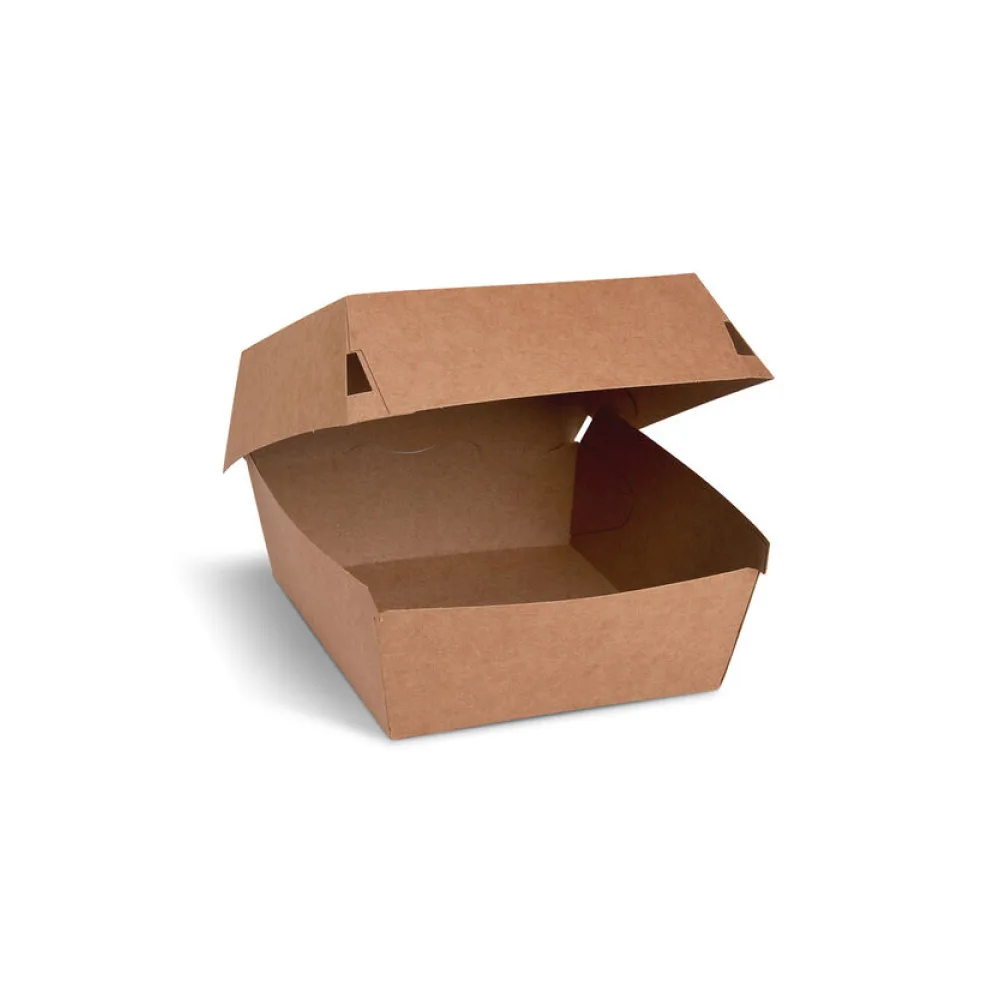 Hamburgerboxen kraft braun 115x 115x 78cm, 100 Stk. – Bild 2
