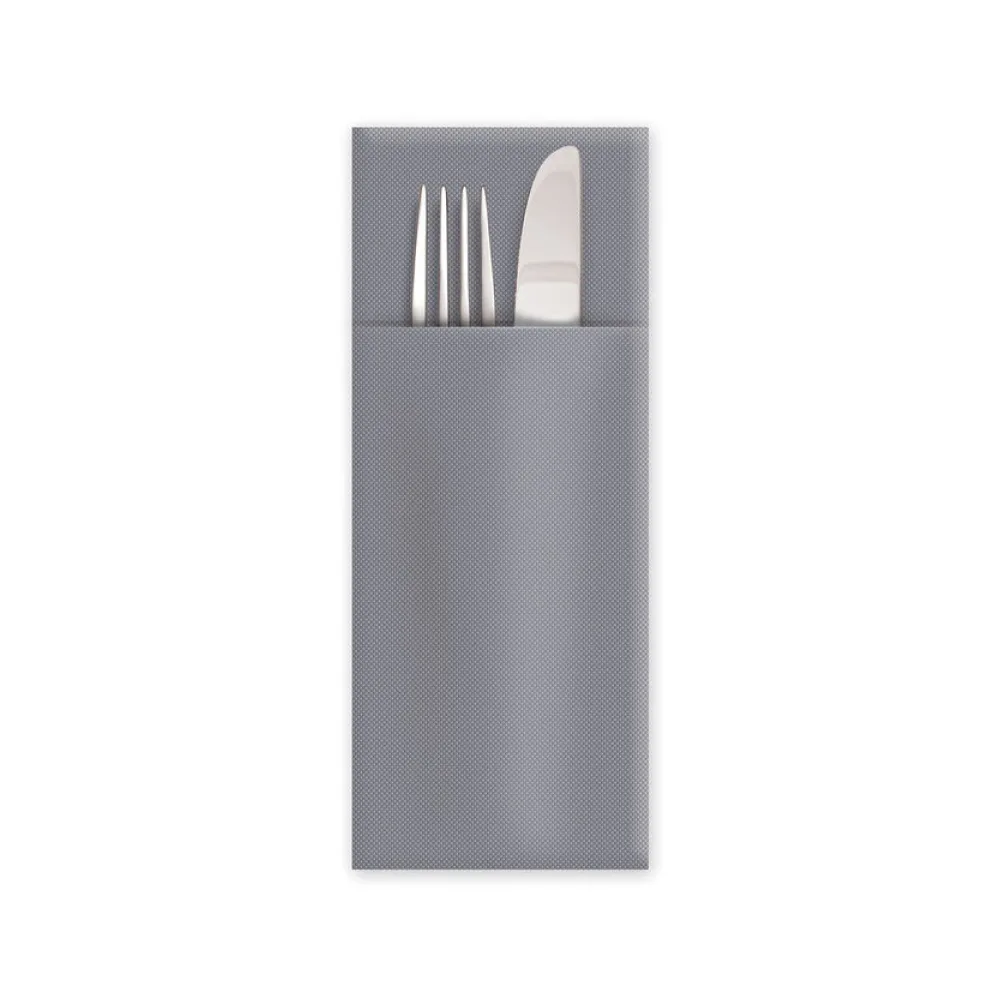 Servietten Bestecktaschen CutleryStar 2-lagig 38 x 32 cm grau, 50 Stk. – Bild 2