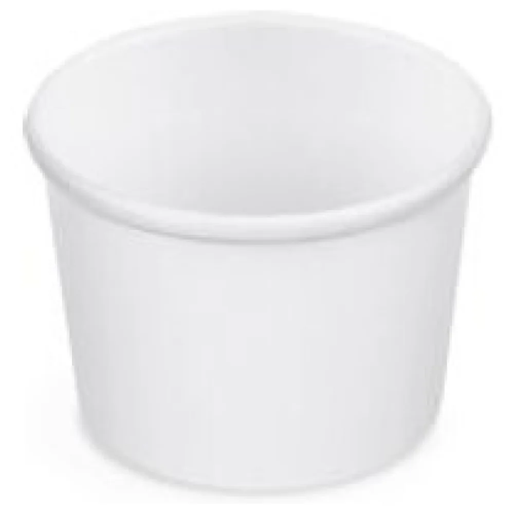 Eisbecher aus Pappe Papierbecher weiß O75mm 125 ml, 50 Stk. – Bild 3