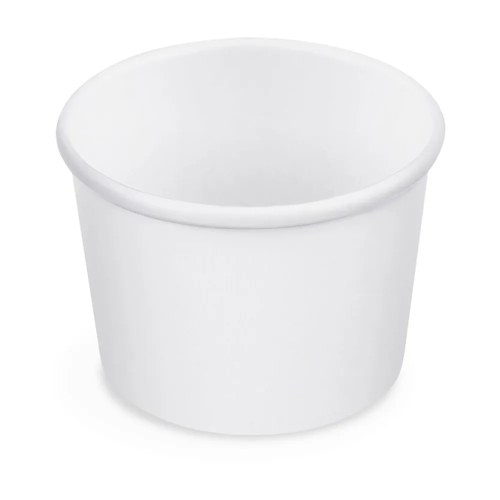 Eisbecher aus Pappe Papierbecher weiß O75mm 125 ml, 50 Stk. – Bild 2