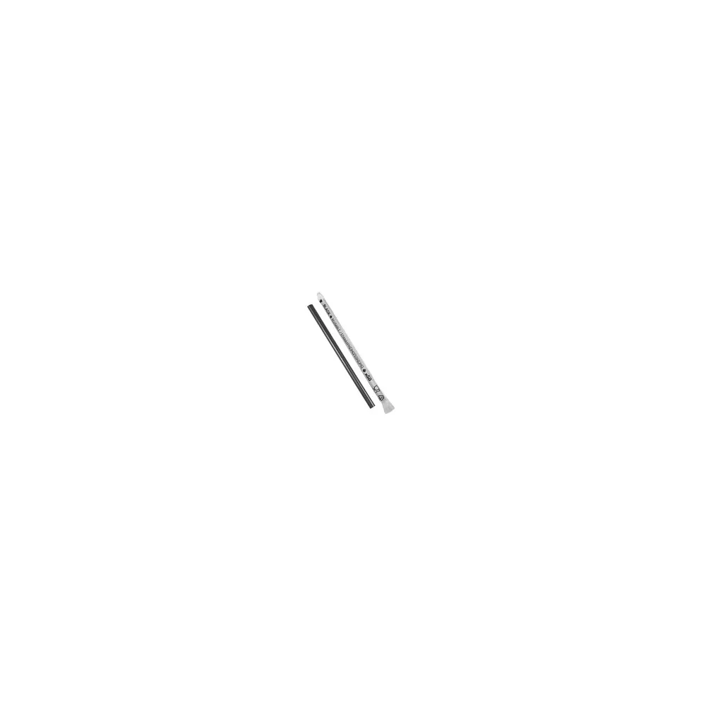 Trinkhalme Kunststoff PP Mehrweg schwarz einzeln gehüllt 200 mm O 7mm, 500 Stk.