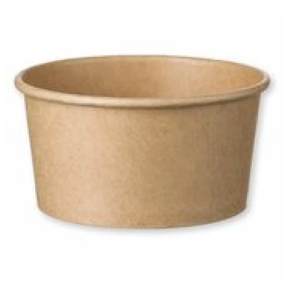 Eisbecher Feinkostbecher aus Kraftpapier FSCR rund 140 ml braun O 90 mm, 50 Stk.
