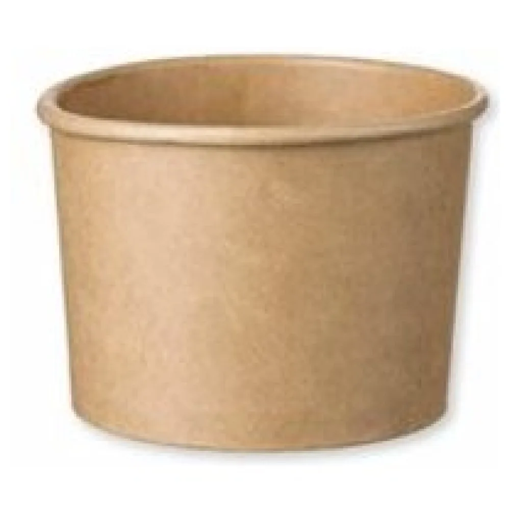 Eisbecher Feinkostbecher aus Kraftpapier FSCR rund 230 ml braun O 90 mm, 50 Stk. – Bild 3