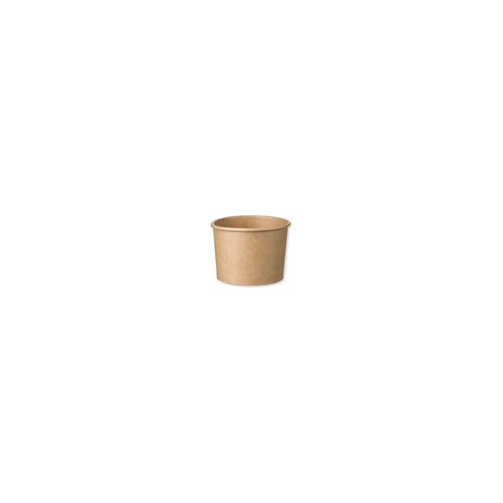 Eisbecher Feinkostbecher aus Kraftpapier FSCR rund 230 ml braun O 90 mm, 50 Stk.