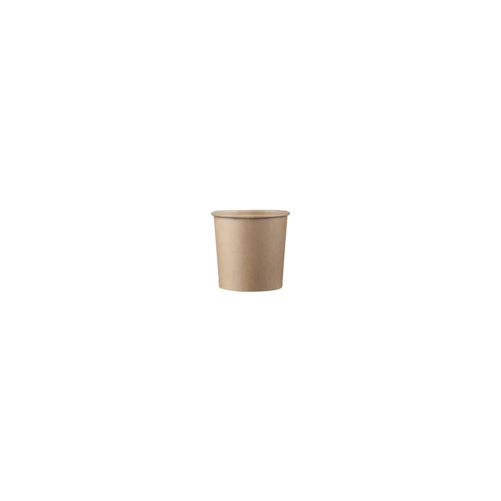 Eisbecher Feinkostbecher aus Pappe Kraftpapier FSCR rund 350 ml braun O 90 mm, 50 Stk.