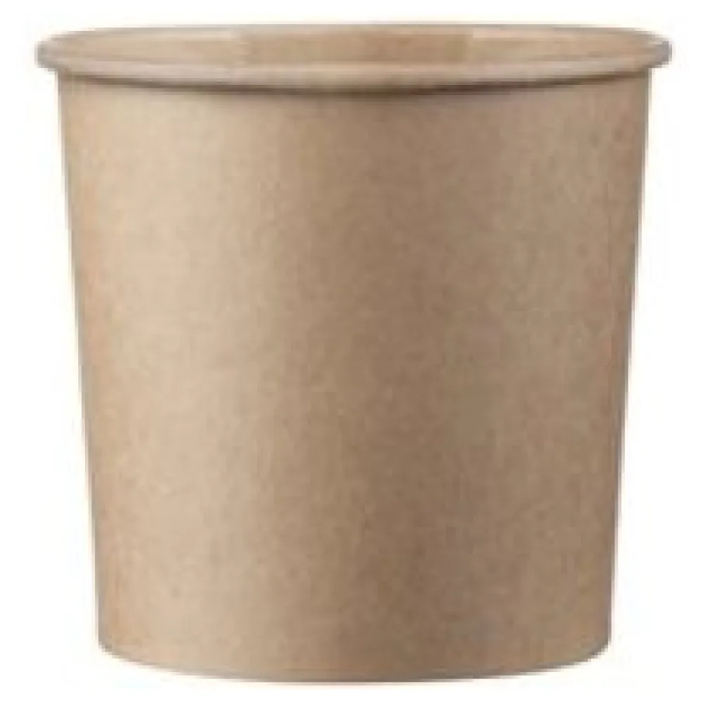 Eisbecher Feinkostbecher aus Pappe Kraftpapier FSCR rund 350 ml braun O 90 mm, 50 Stk. – Bild 3
