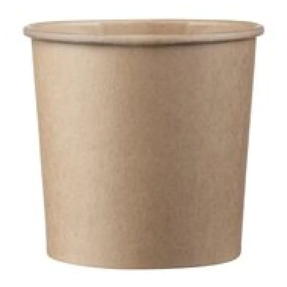 Eisbecher Feinkostbecher aus Pappe Kraftpapier FSCR rund 350 ml braun O 90 mm, 50 Stk.