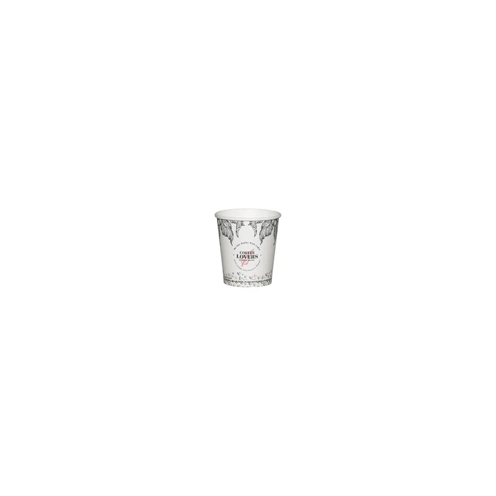 Kaffeebecher CoffeeToGo Pappbecher Design COFFEE LOVERS 100ml, 50 Stk.