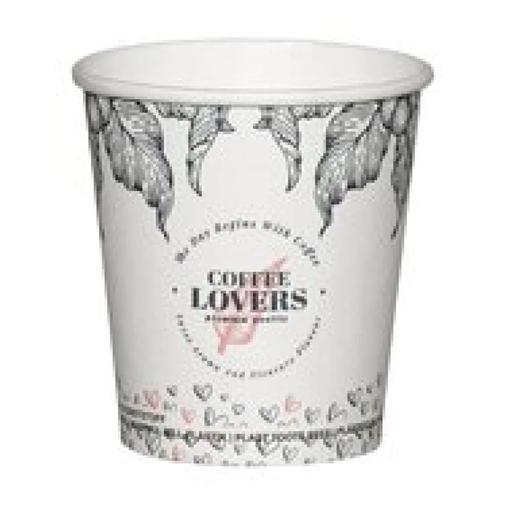 Kaffeebecher CoffeeToGo Pappbecher Design COFFEE LOVERS 100ml, 50 Stk.