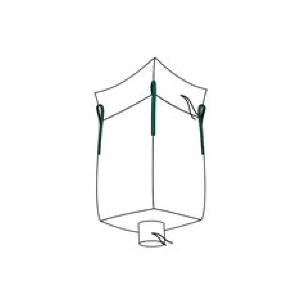 Big Bag 90x90x165cm mit Schürze und Auslauf SWL 1.250 kg