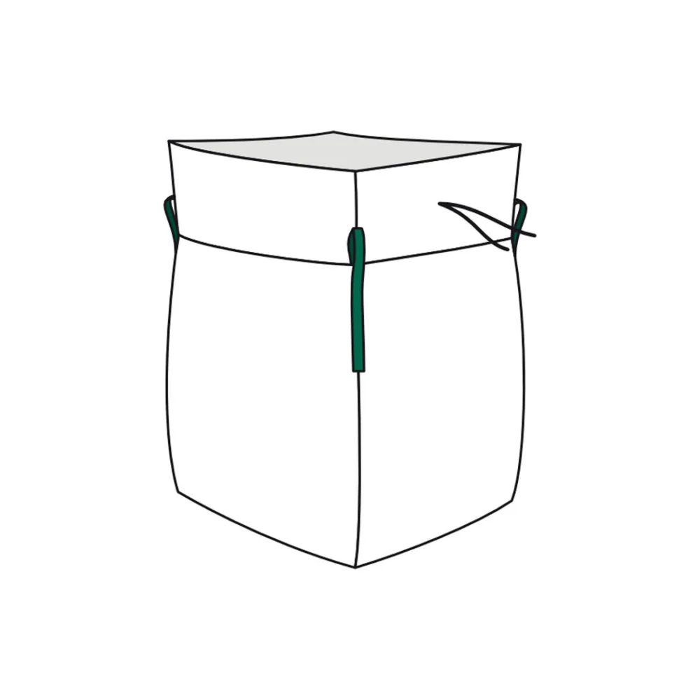 Big Bag 100x100x100cm unbeschichtet SWL 1.000kg mit Schürze – Bild 2