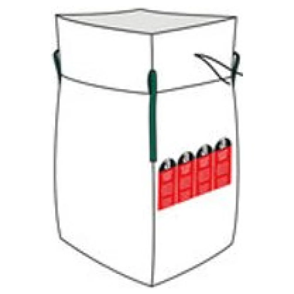 Big Bag 90x90x110cm beschichtet Typ Asbest mit 2 seitigem Asbestaufdruck – Bild 3