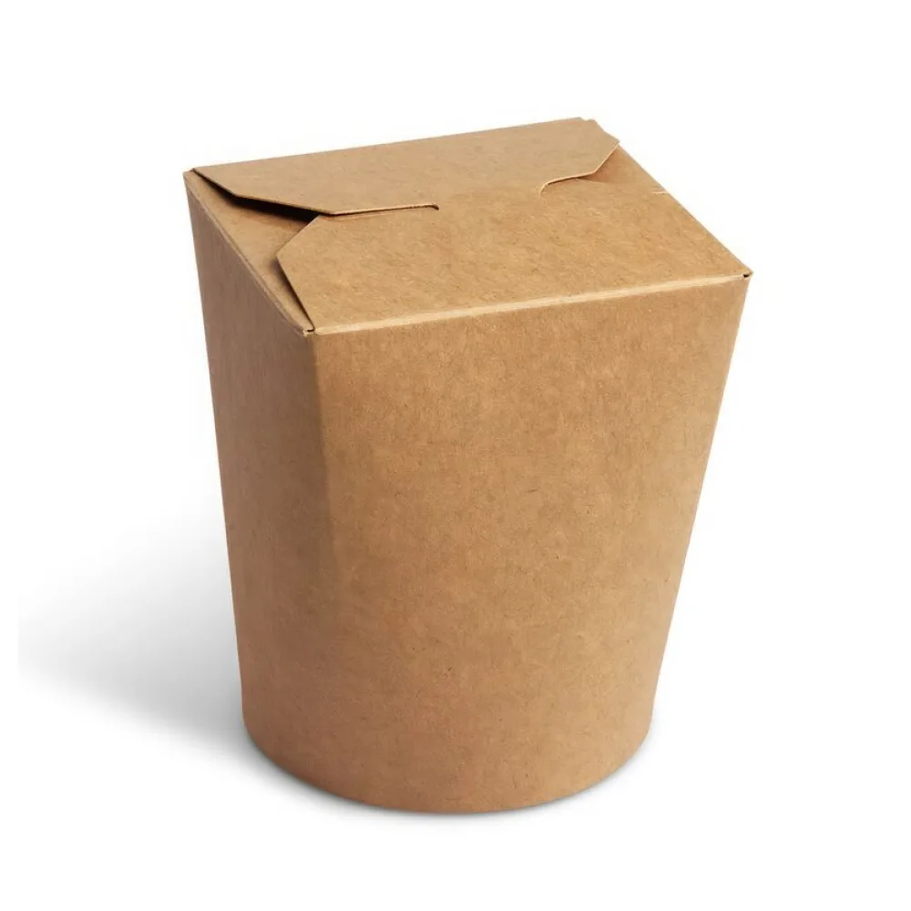 Food Box Take Away Box 80x73x100mm 500ml Kraftpapier beschichtet braun, 50 Stk. – Bild 2