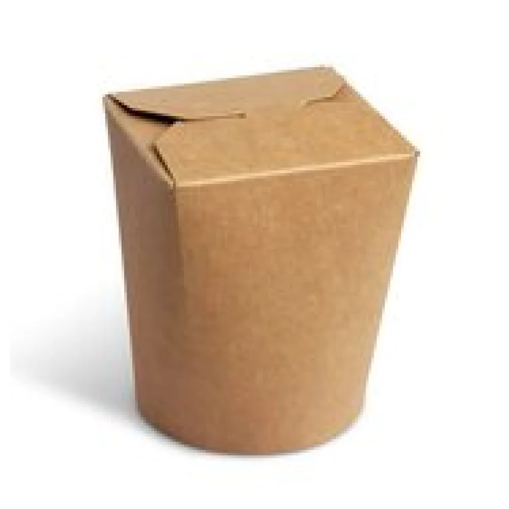 Food Box Take Away Box 80x73x100mm 500ml Kraftpapier beschichtet braun, 50 Stk.