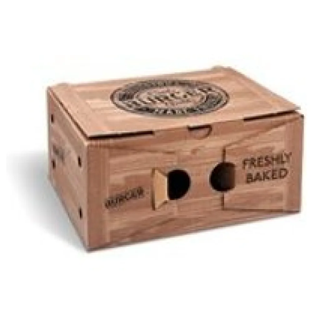 Hamburgerboxen aus Mikrowellpappe 2-geteilt bedruckt braun 21 x 16 x 10 cm, 100 Stk. – Bild 3