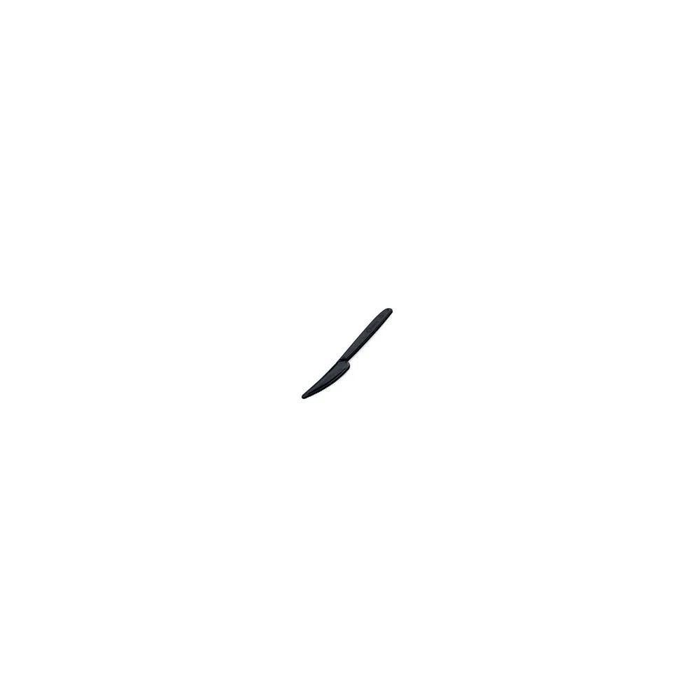 Mehrweg Messer 18,5 cm schwarz wiederverwendbar 125 Waschzyklen PP, 50 Stk.