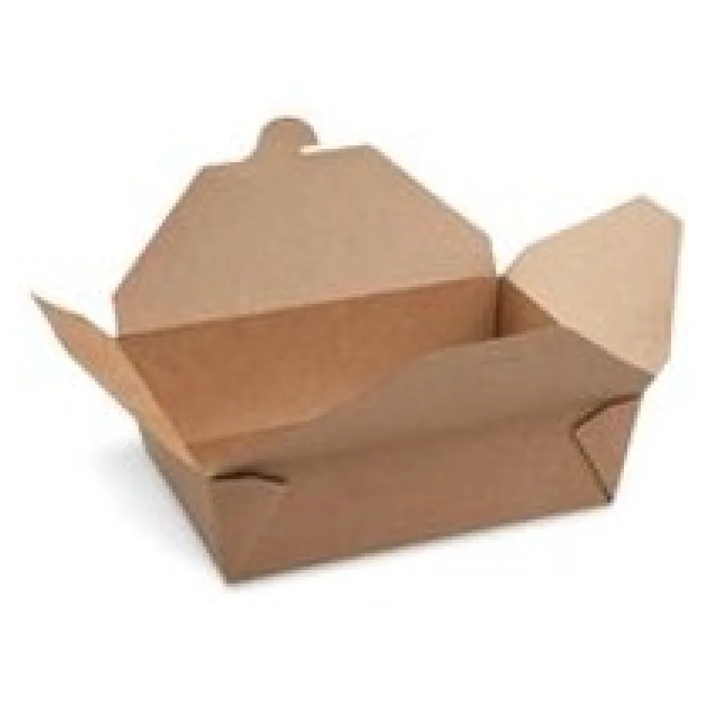 BIONATURE Food Boxen To GO 'L' 2000ml kraft PE 195x138x65mm fettdicht, 50 Stk. – Bild 3
