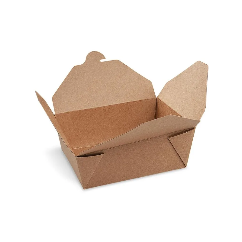 BIONATURE Food Boxen To GO 'S' 700ml kraft PE 110x89x64mm fettdicht, 50 Stk. – Bild 2