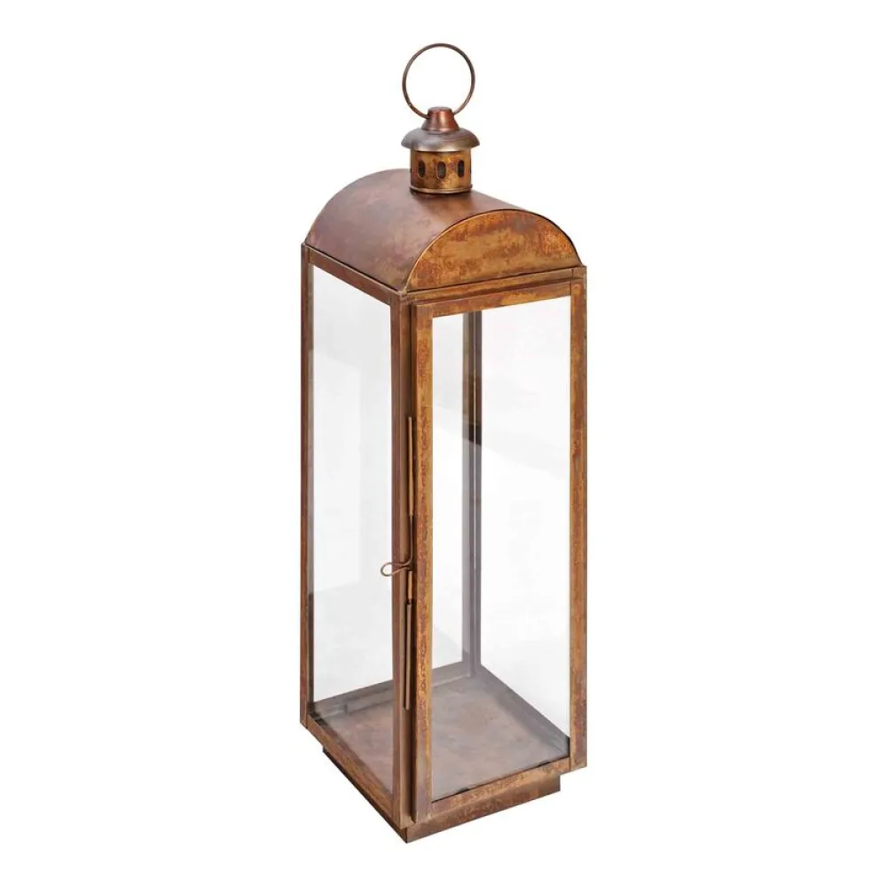 Laterne "Antike" aus Metall/Glas, gold, 55cm, 1 Stk. – Bild 2