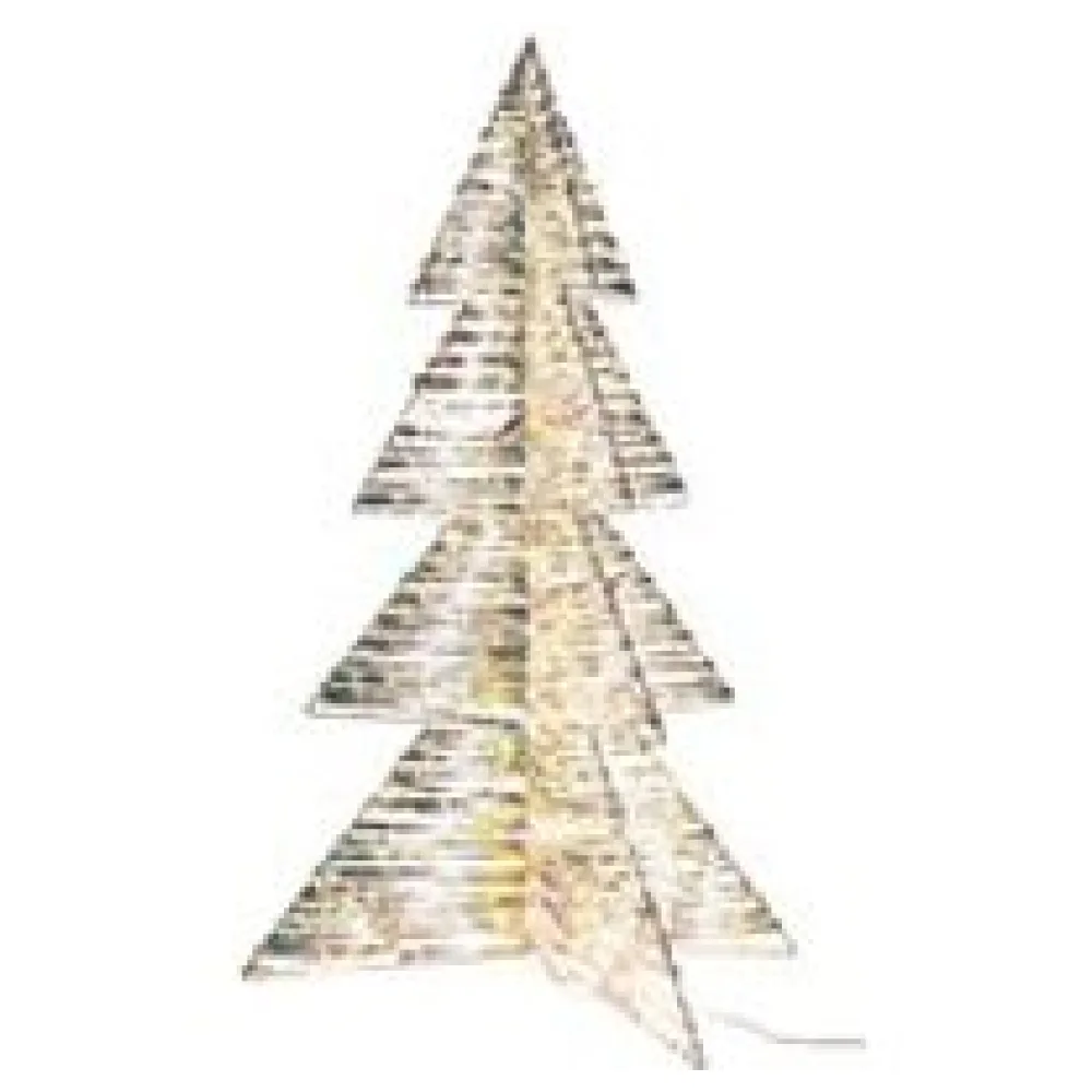 Weihnachtsbaum 3D aus Metall/PET, mit LED, warmweiß, 120cm, 1 Stk. – Bild 3