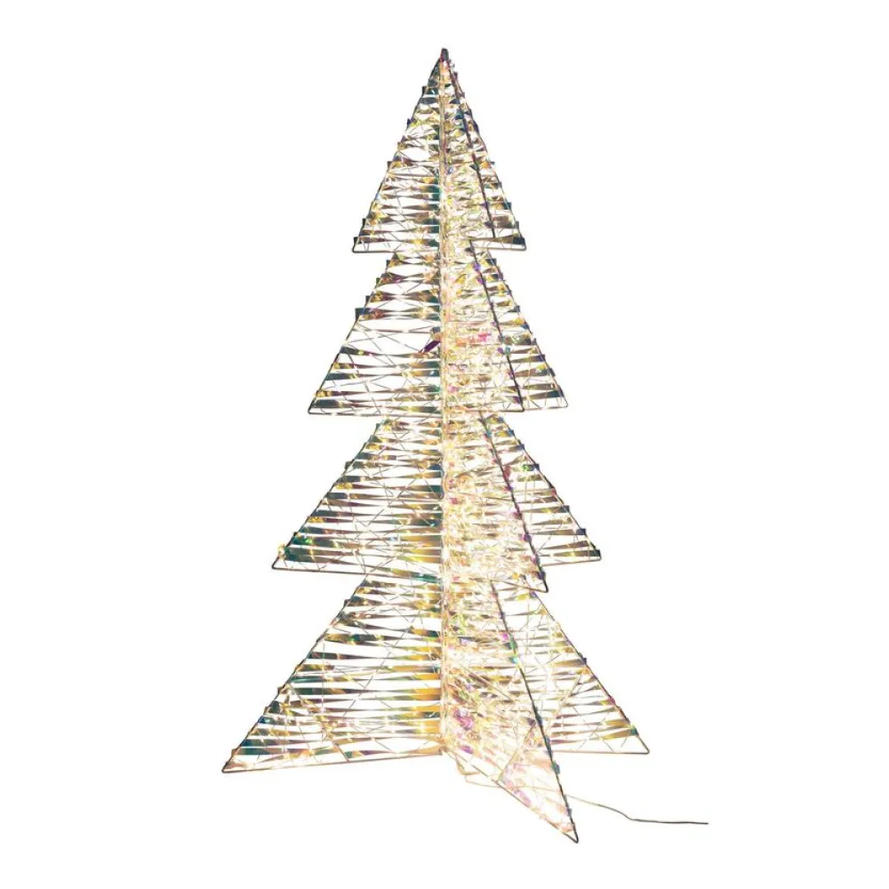 Weihnachtsbaum 3D aus Metall/PET, mit LED, warmweiß, 120cm, 1 Stk. – Bild 2