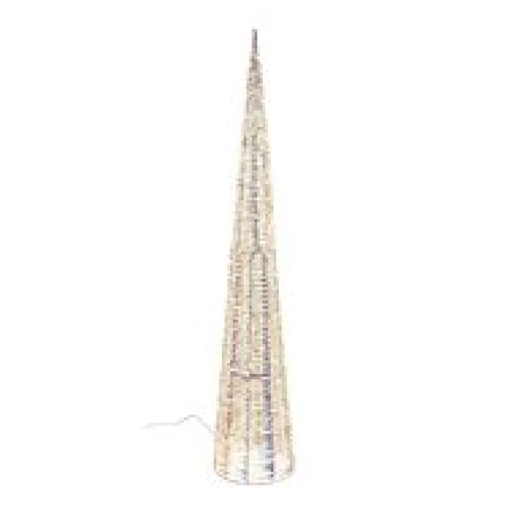 Weihnachtsbaum Pyramide aus Metall/PET, mit LED, warmweiß, 210cm, 1 Stk.