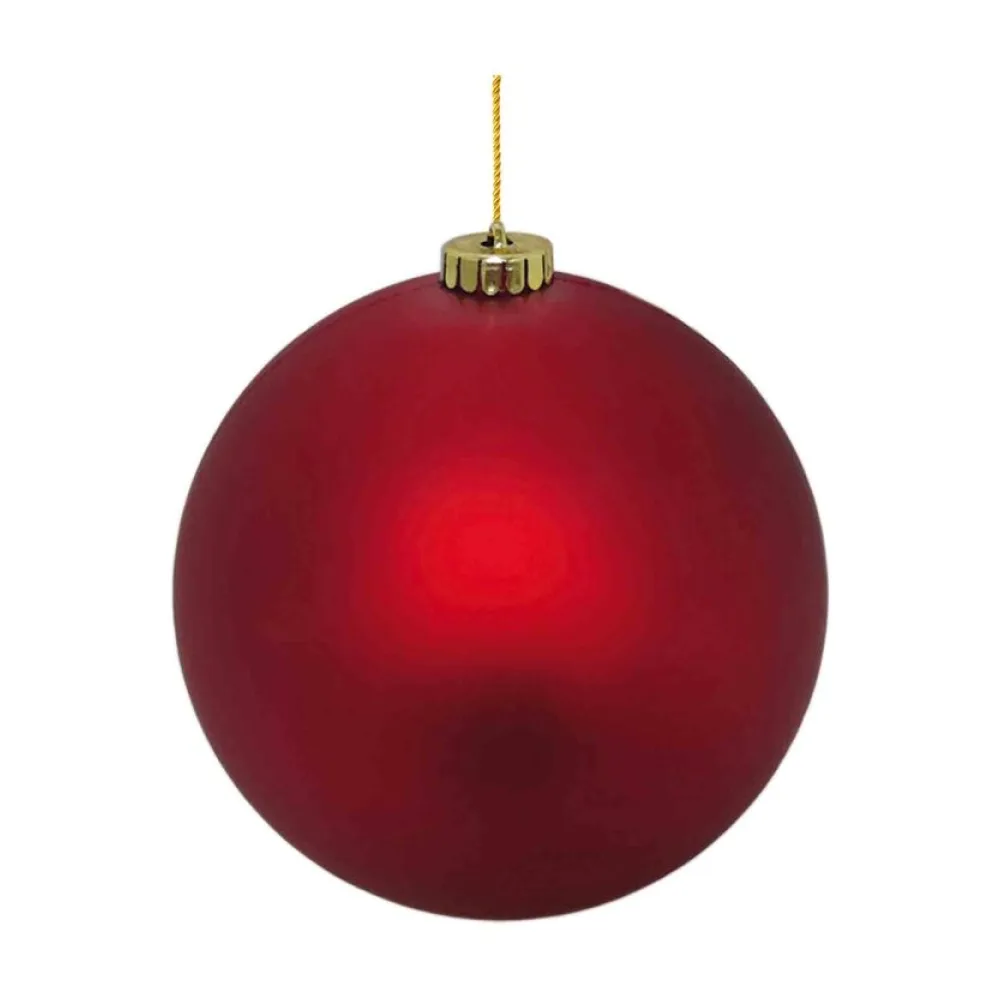 Weihnachtskugeln Christbaumkugeln XL aus Kunststoff rot matt, O20cm, 1 Stk. – Bild 2