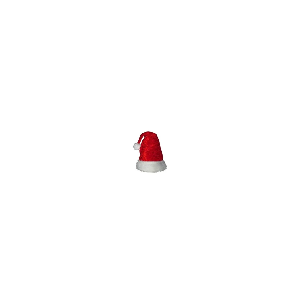 Weihnachtsmütze Exquisit aus Plüsch, rot 44 cm, 1 Stk.