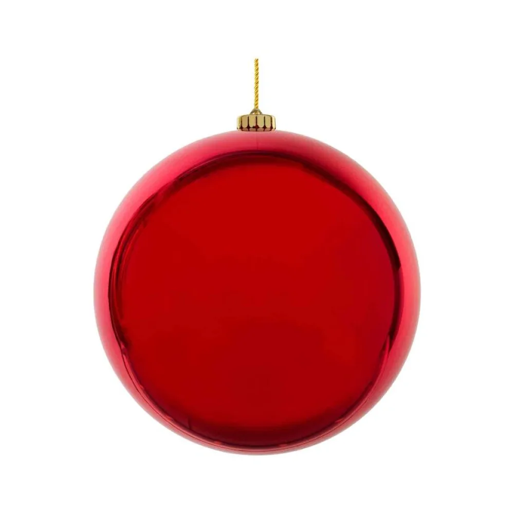 Weihnachtskugeln Christbaumkugeln XL aus Kunststoff rot O20cm, 1 Stk. – Bild 2