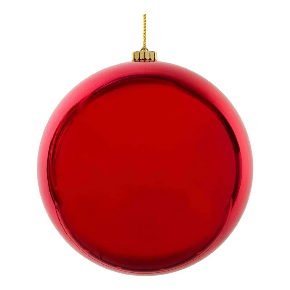 Weihnachtskugeln Christbaumkugeln XXL aus Kunststoff rot O25cm, 1 Stk. – Bild 2