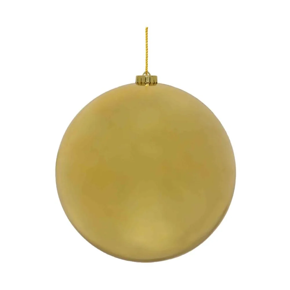 Weihnachtskugeln Christbaumkugeln XL aus Kunststoff gold, O20cm, 1 Stk. – Bild 2