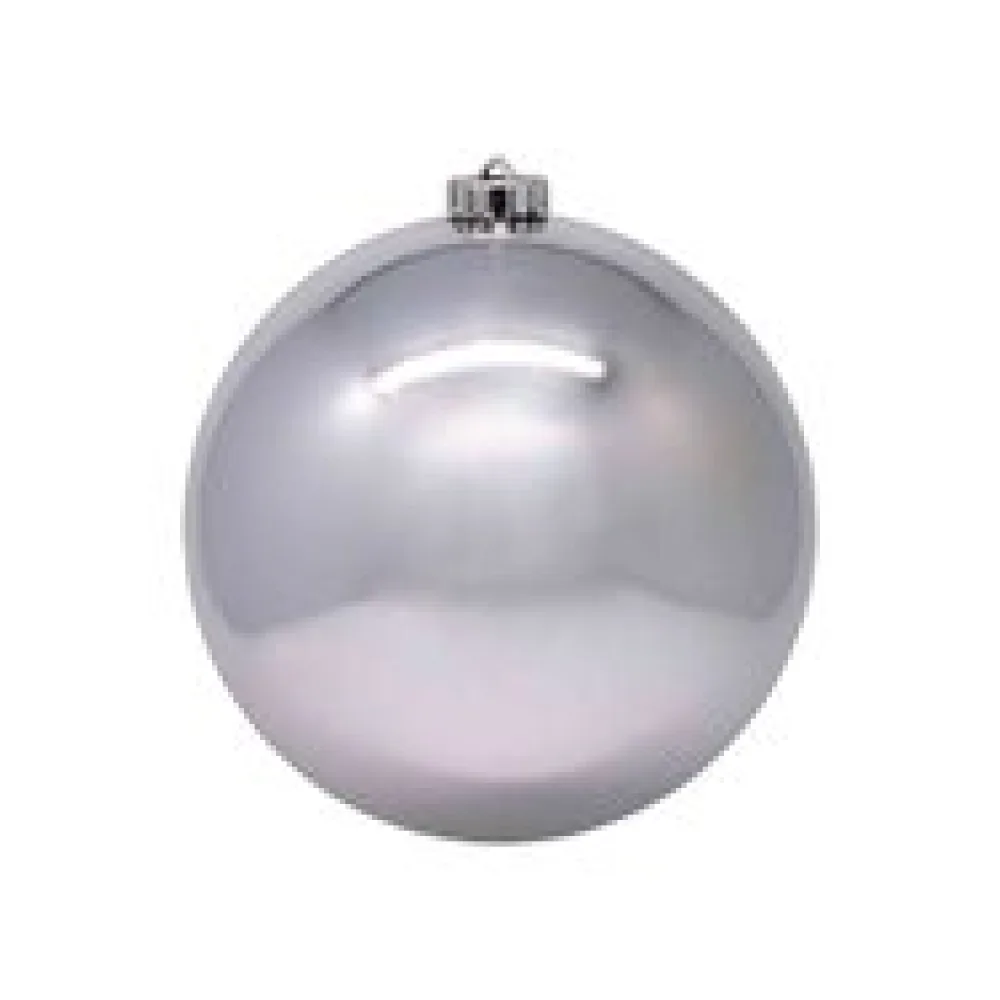 Weihnachtskugeln Christbaumkugeln XL aus Kunststoff silber, O20cm, 1 Stk.