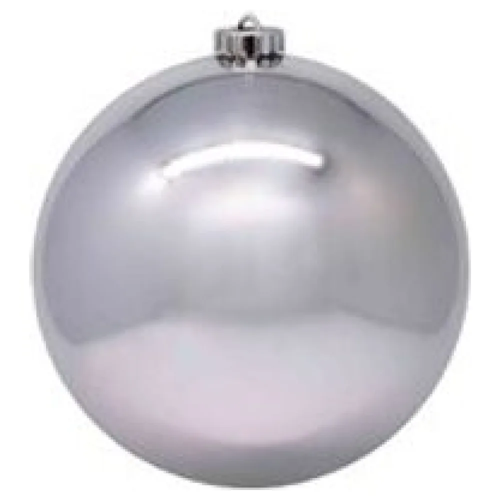 Weihnachtskugeln Christbaumkugeln XXL aus Kunststoff silber, O25cm, 1 Stk. – Bild 3