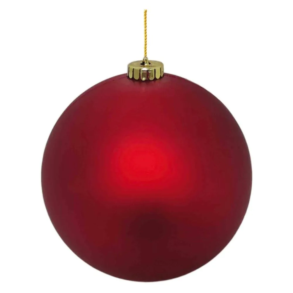 Weihnachtskugeln Christbaumkugeln XXL aus Kunststoff rot matt, O25cm, 1 Stk. – Bild 2