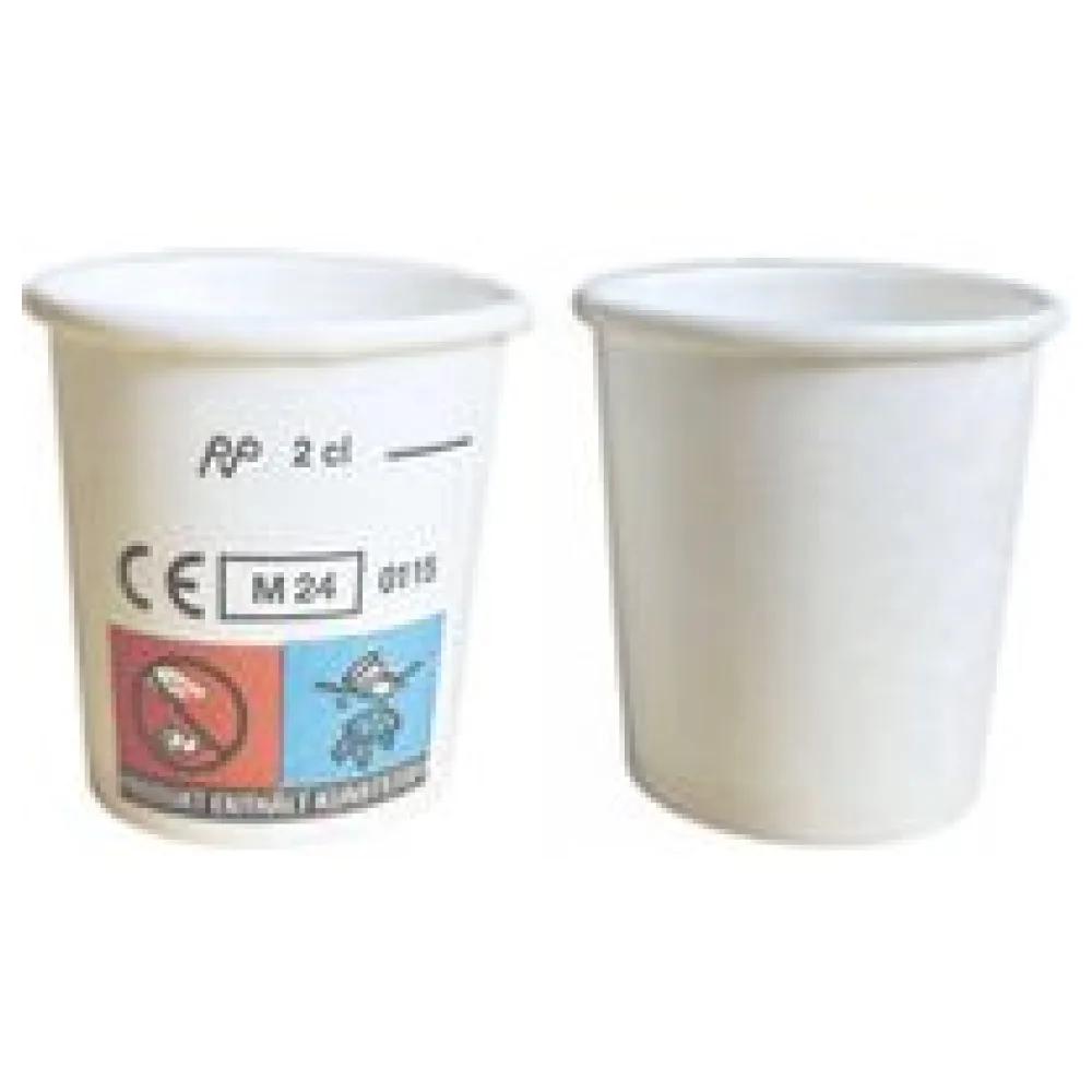 Schnapsbecher Shotbecher Stamperl Pappbecher weiß mit Eichstrich 2cl 20ml, 40 Stk. – Bild 3