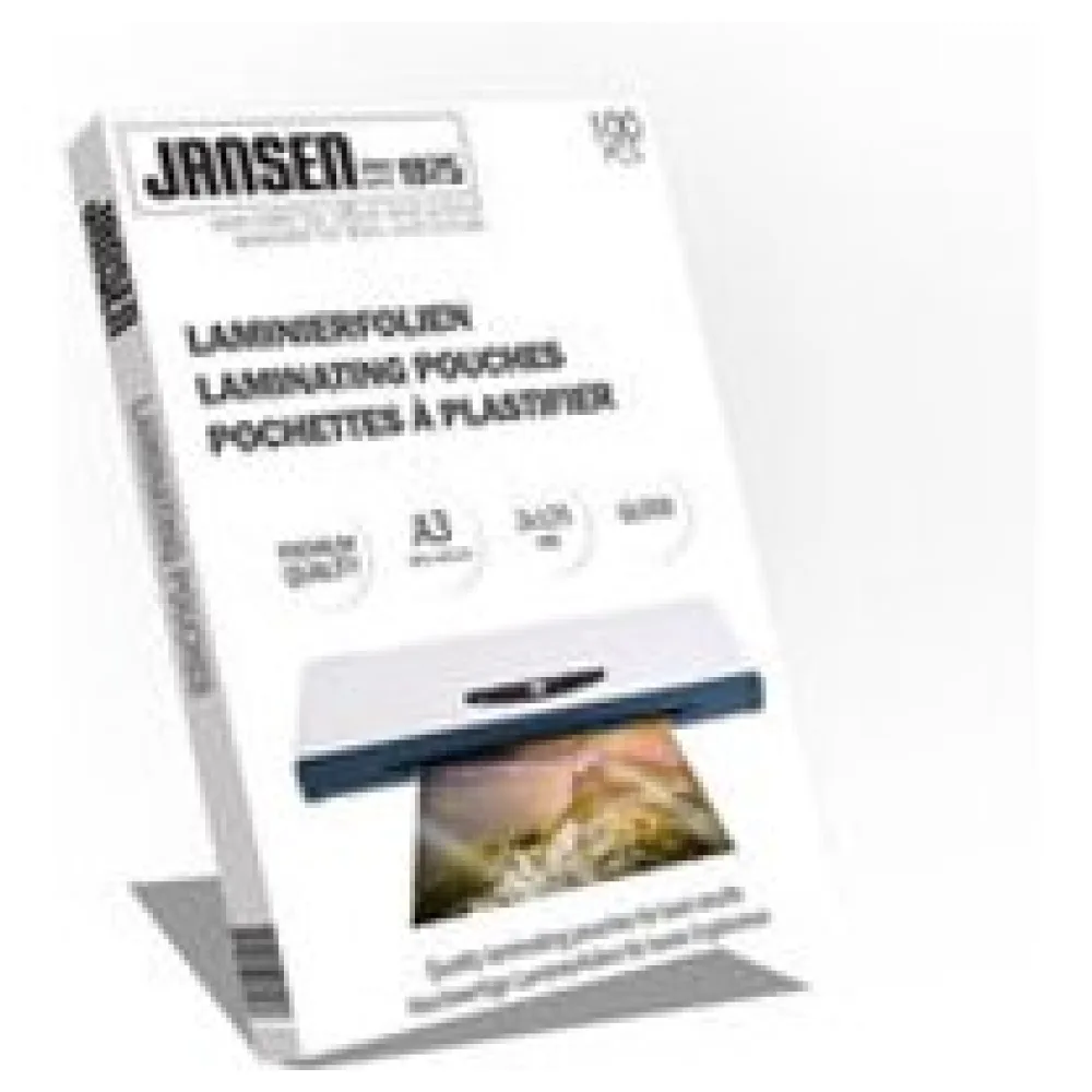 JANSEN Laminierfolien A3, 303 x 426mm, 2x 125 mic Hochglanz, 500 Stk. – Bild 3