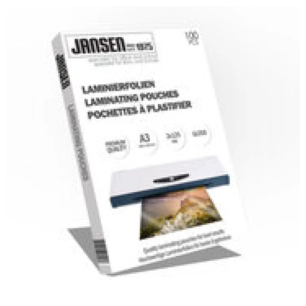 JANSEN Laminierfolien A3, 303 x 426mm, 2x 125 mic Hochglanz, 500 Stk.